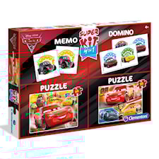 2 Pussel, Memory & Domino, Cars 3, Disney Pixar