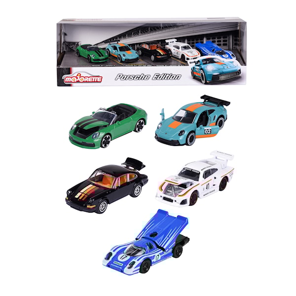 Porsche 5-pakke Gavepakning Majorette