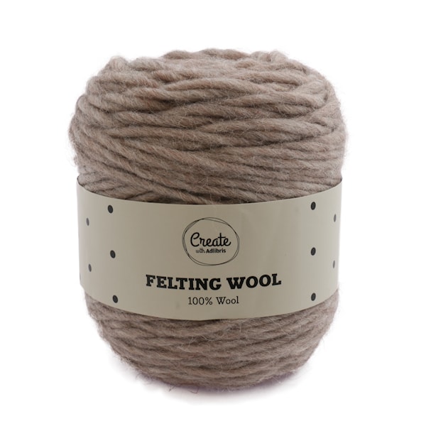 Adlibris Felting Wool 100g Beige Melange A124