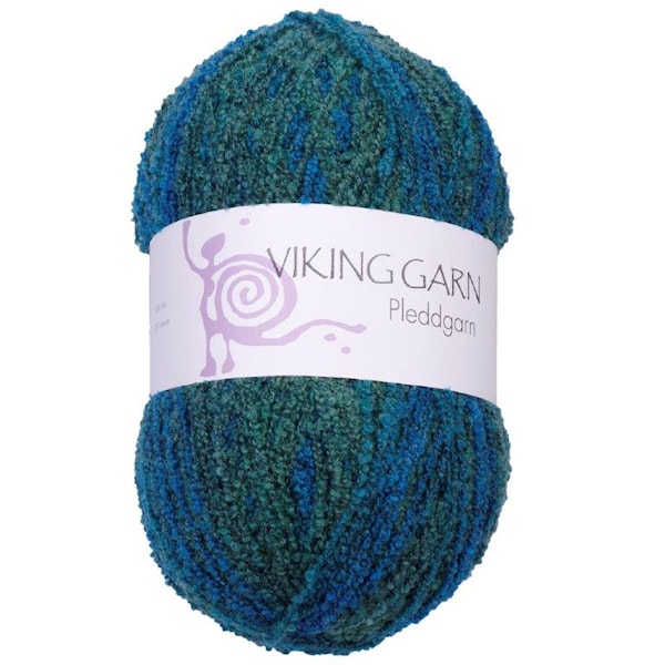 Pleddgarn 350 g Blå/grønn 730 Viking Garn