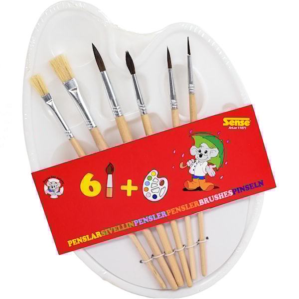 Palett Med 6 Penslar Sense