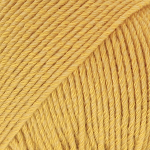Drops, Cotton Merino Uni Colour, Garn, Ullmiks, 50 g, Sennepsgul 15