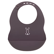 Nattou Soft Silicone Haklapp, Aubergine