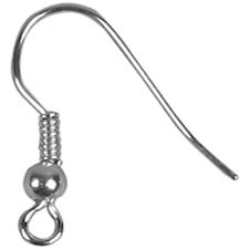 Örhängen Fransk Krok 18 mm Silverpläterad 10 st