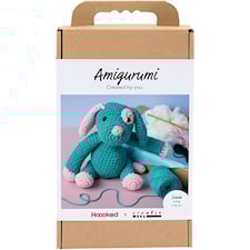 DIY Kit Amigurumi Valp pastellrosa & mörkturkos 1 förp