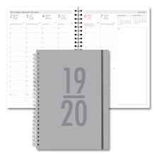 Kalenteri 19/20 Burde Study Velvet Harmaa