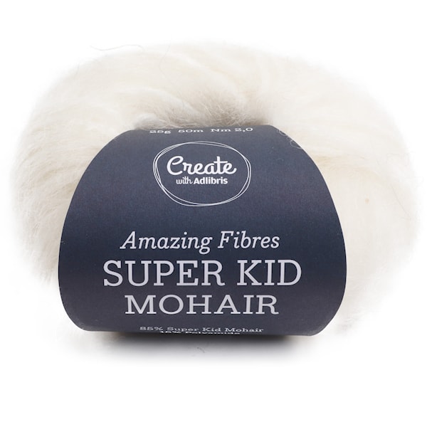 Adlibris Super Kid Mohair 25g Pearl White A568
