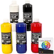 Textil Color, primær farger, 5x500 ml/ 1 pk.