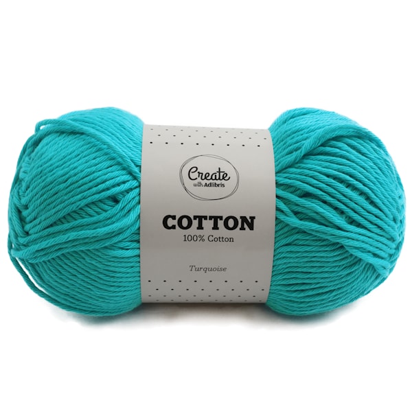 Adlibris Puuvillalanka 100g Turquoise A092