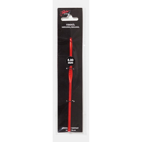 Heklenåler 15cm/8,00mm Rød