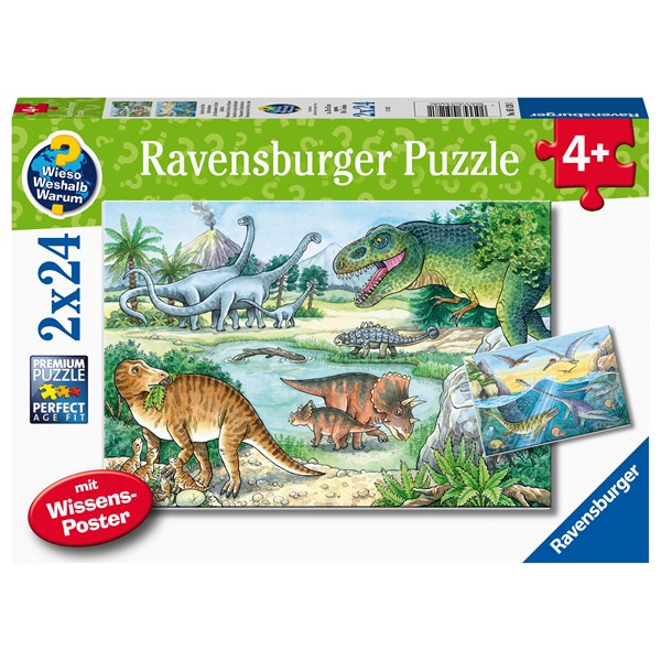 Dinosaurier och deras liv Pussel 2x24 bitar Ravensburger