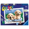 CreArt Cute Puppies, Paint by Numbers