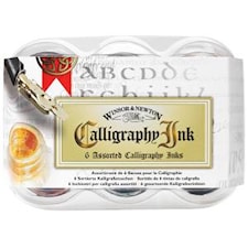 Kalligrafi blekk Sett Winsor & Newton Calligraphy Ink 6x30 ml