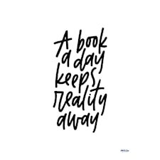 A Book a Day poster by Ink & Lise 50x70 cm