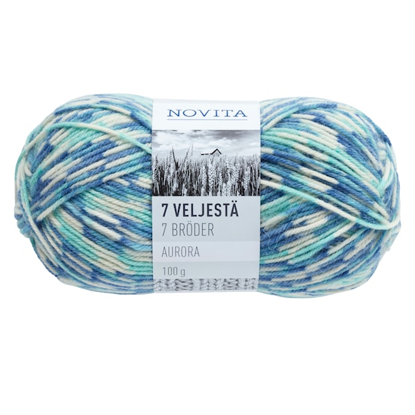 Novita 7 bröder Aurora Garn Ullmix 100 g vatten 815