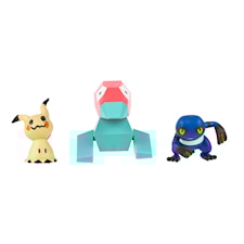 Mimikyu/Porygon/Croagun Figurer 3-Pack Pokémon