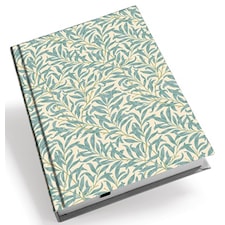 Anteckningsbok Hardcover A6 William Morris Modern Willow Bough Turkos Linjerad