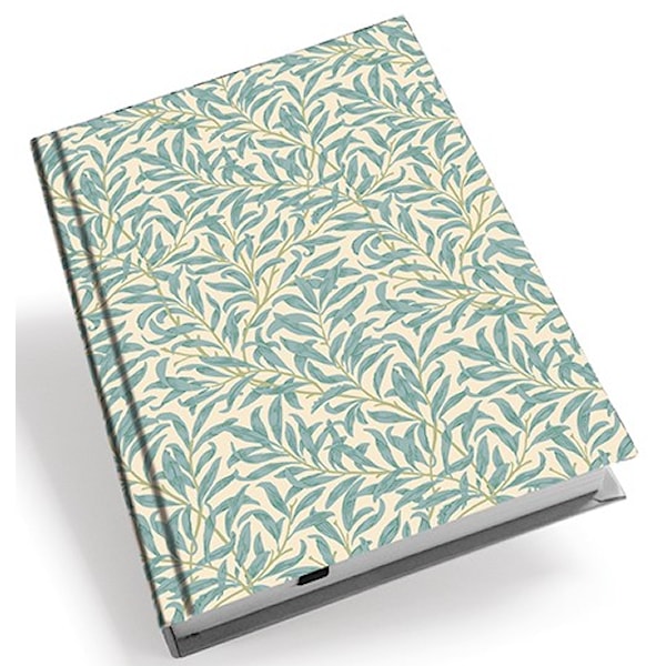 Notatbok Hardcover A6 William Morris Modern Willow Bough Turkis Linjert