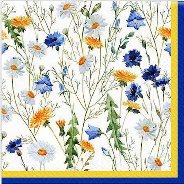 Matservietter Sommerblomster 20-pack Gullers
