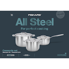 Fiskars All Steel Gryt Set 3-delar Rostfritt Stål
