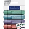 Textliner 46 Metallic Etui med 4 farger Faber-Castell