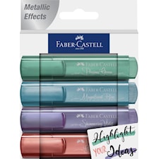 Textliner 46 Metallic Etui med 4 farger Faber-Castell