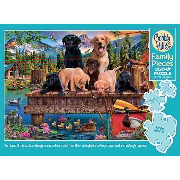Puslespill Pups and Ducks (Family) 350 brikker, Cobble Hill
