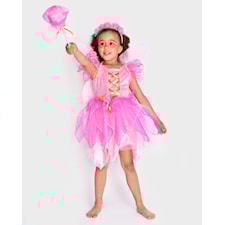 Älvklänning, vingar och stav 122-128 cl Den goda fen