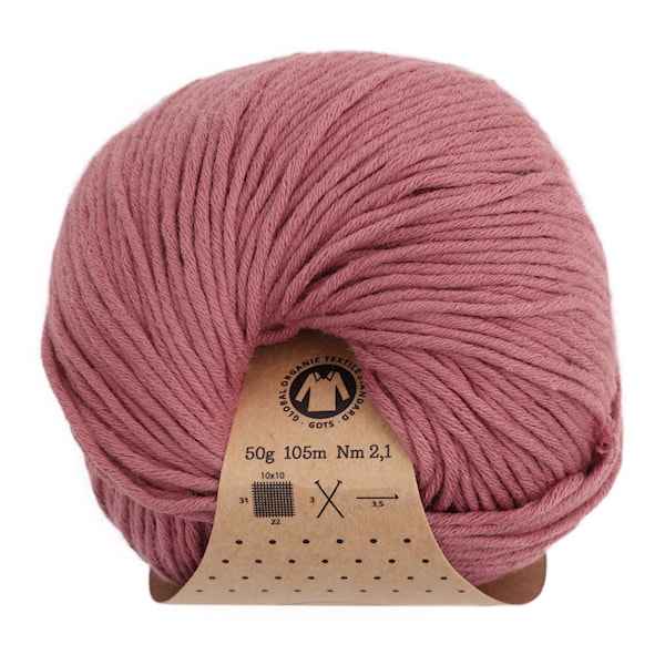 Adlibris Organic Cotton 50g Pink Heather A409