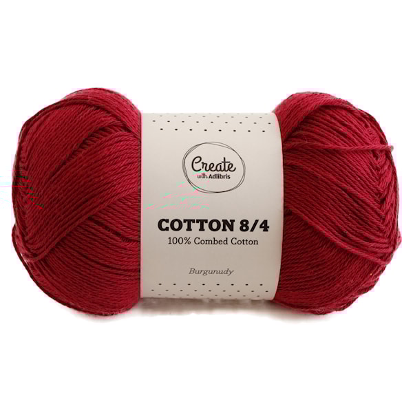 Cotton 8/4 Garn 100 g Burgunudy A180 Adlibris