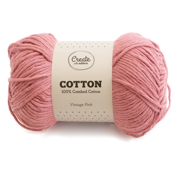 Adlibris Cotton Garn 100g Vintage Pink A085