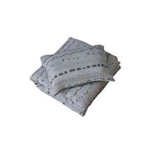 Littleheart Little City Bäddset Vagn & Vagga 100% Ekologisk Bomull 70x80, 28x35 cm Soft Grey