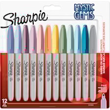 Märkpenna Sharpie Fine Mystic Gems Pasteller 12-pack