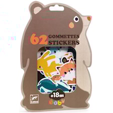 Klistmärken för små barn Skogsdjur +18 månader 62-pack Djeco