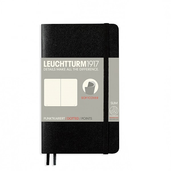 Notatbok A6 Soft Prikket Black Leuchtturm 1917