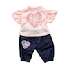 Jeans og T-skjorte til dukke 41-46 cm Lillan & Friends