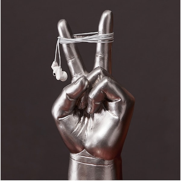 Hodetelefonholder Peace-hånd