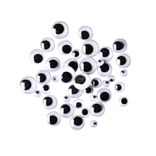 Øyne 300 stk. 7, 10 og 15 mm Sorte/hvite Playbox