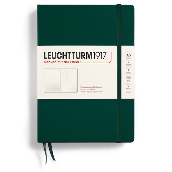 Notatbok A5 Hard Prikket Skoggrønn Leuchtturm1917