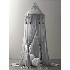 Sänghimmel med girlang, Grå, VaniMeli