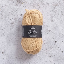 Cecilia Garn Lin- och bomullsmix 50 g senapsgul 34 Svarta Fåret