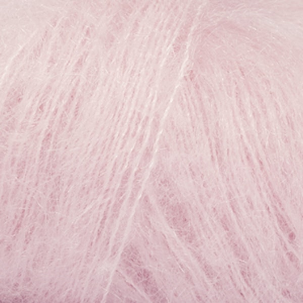 Drops Kid- Silk Uni Color Garn Mohair Silke 25 g ljus rosa 03