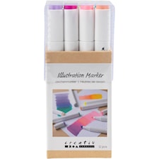 Markers Illustration Pastell Dubbelspets 12-pack Creativ Company