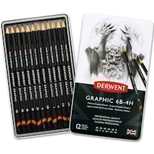 Luonnoskynät Graphic 12-pakkaus metallirasiassa Derwent