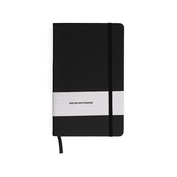 Anteckningsbok 12.9x20.7 cm Linjerat Hård Pärm Adlibris Black