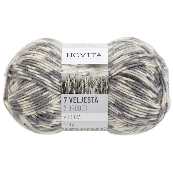 Novita 7 Bröder Aurora Garn Ullmix 100 g, klippa 842
