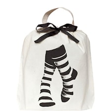 Bag-all Sock Short Tøypose 100% Bomull 33x31x6 cm Svart/Hvit