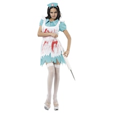 Blodig Sjuksköterska Maskeraddräkt