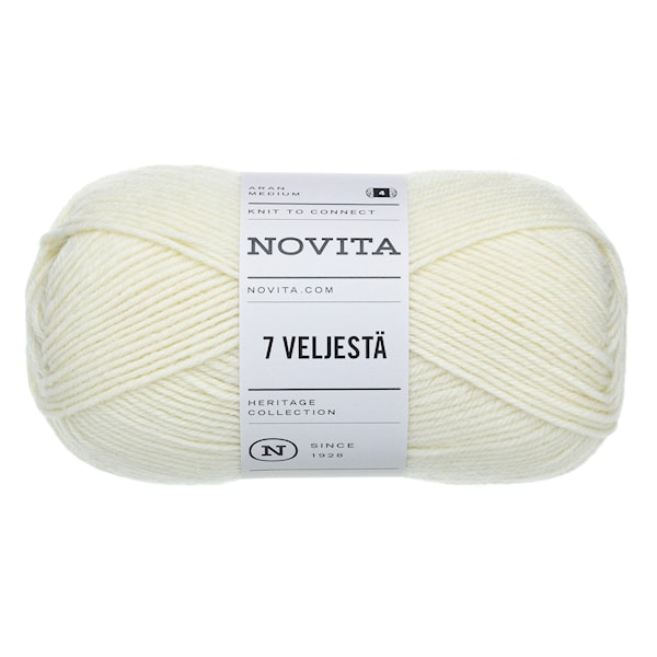 7 Brødre Garn Ullmiks 100 g naturhvit 010 Novita