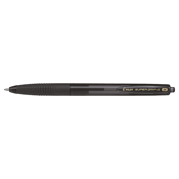 Kuglepen Pilot Super Grip G sort medium stregbredde: 0,27 mm - (12 stk.)